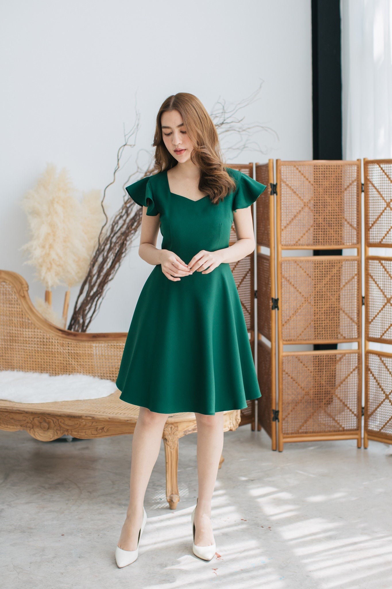 Cheap Halter Dark Green Homecoming Dress Short Prom Dress Party Dress,MH507  – Musebridals