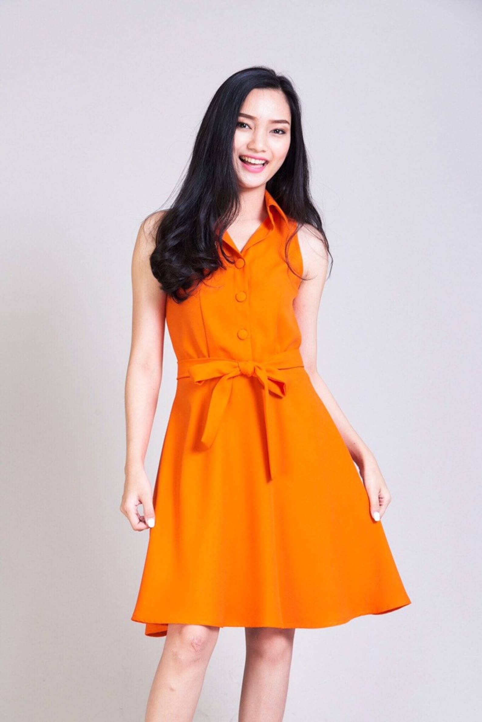 orange tangerine dress