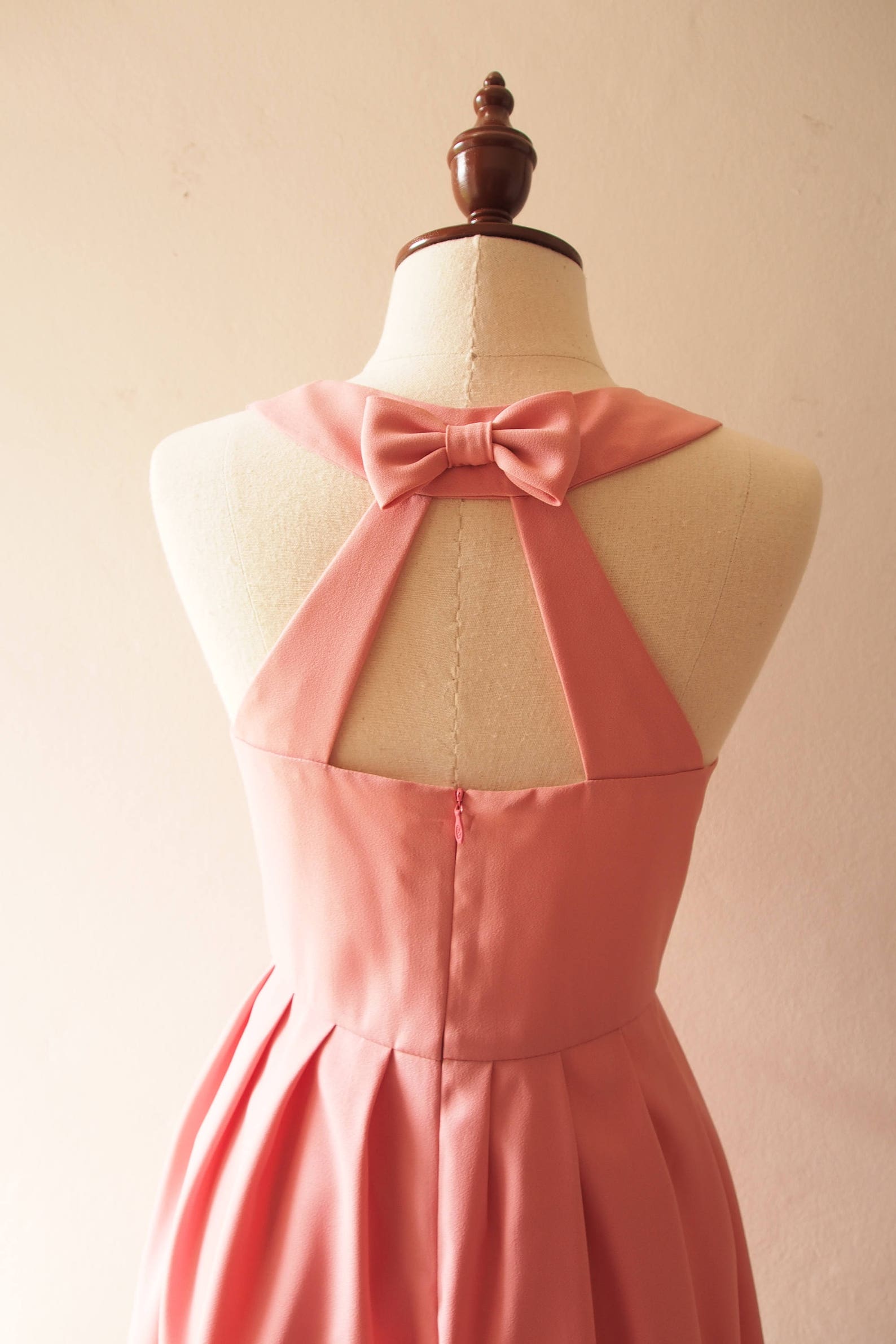 𝐋𝐎𝐕𝐄 𝐏𝐎𝐓𝐈𝐎𝐍 Pink Dress Sweet Pink Bridesmaids Dress Back Bow - Etsy