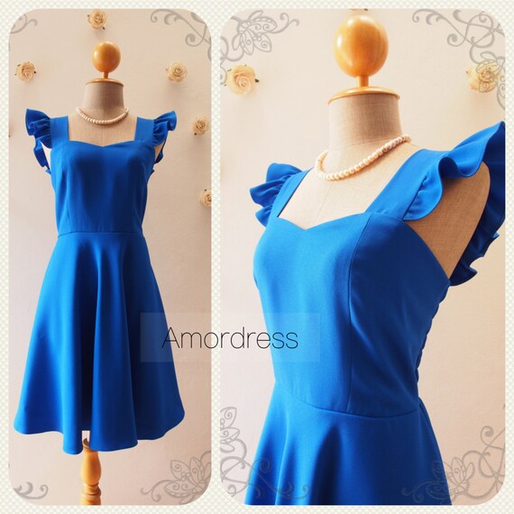 alice and olivia royal blue dress