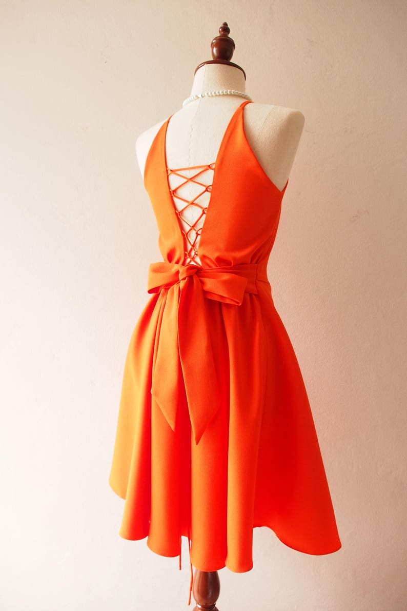 tangerine bridesmaid dresses