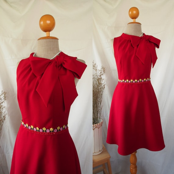 Modest red top bridesmaid dresses