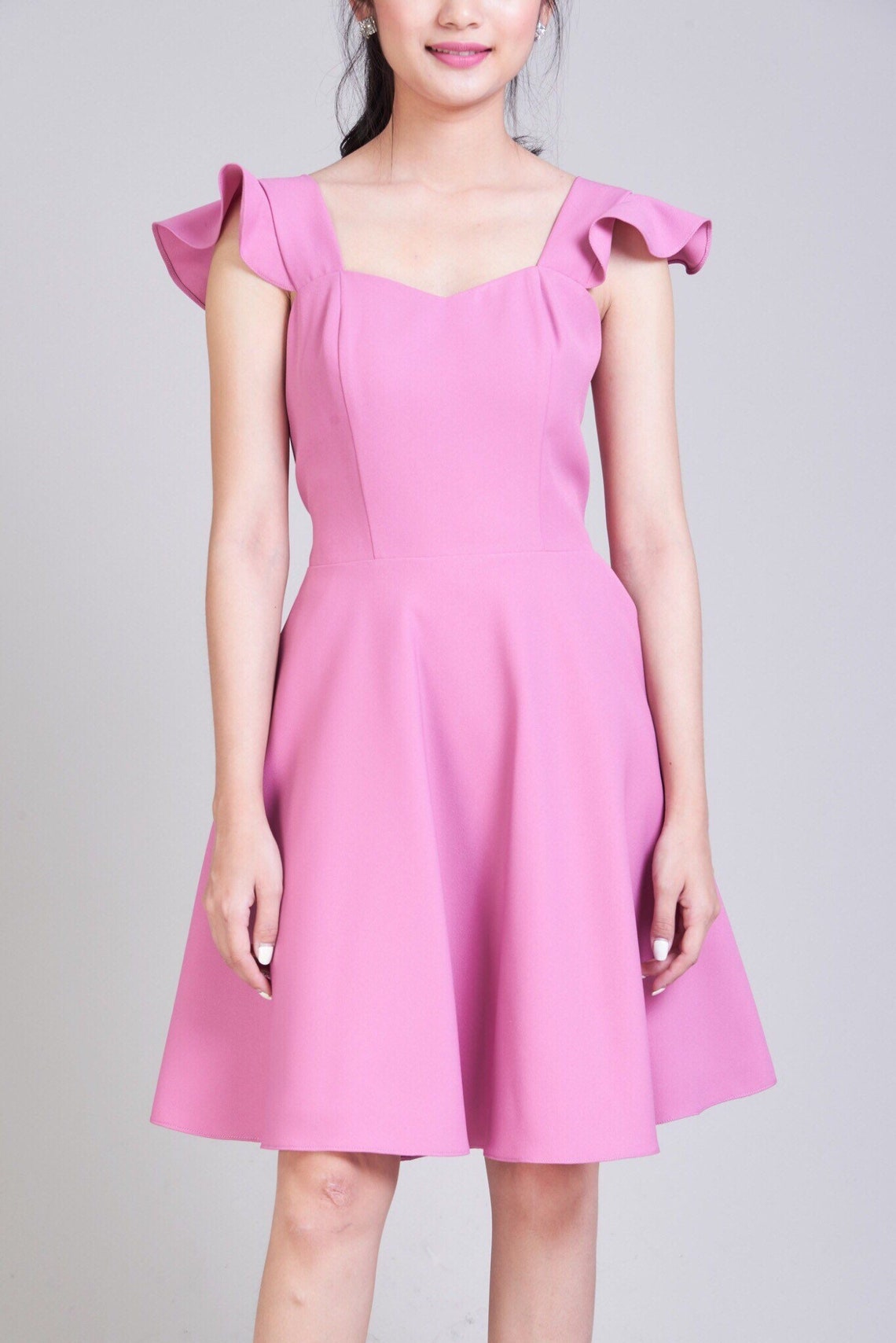 Olivia Pink Bridesmaid dress vintage summer sundress Etsy