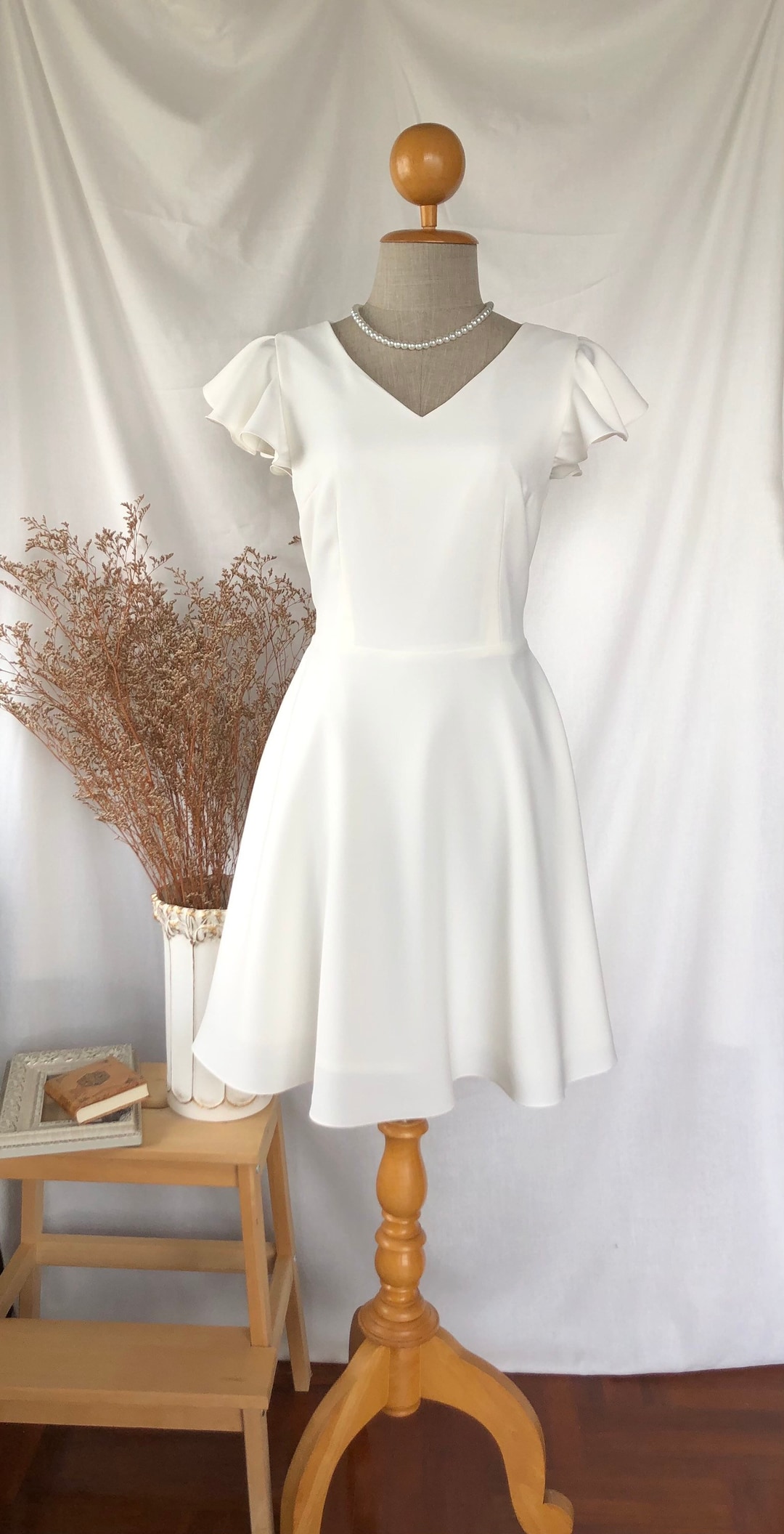 White Party Wedding Dress Can Do Floor Length Vintage Summer Sundress ...