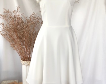 Robe de mariée de soirée blanche peut faire longueur de plancher blanc robe d'été vintage demoiselles d'honneur robe été bachelorette robe de mariée capsule garde-robe