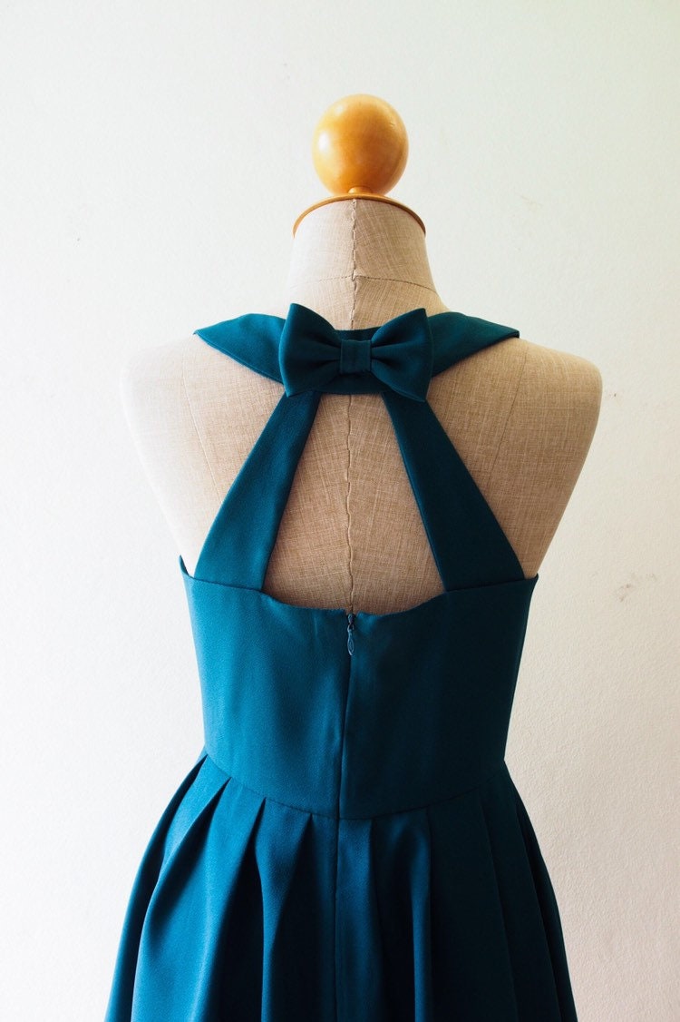 Prussian blue bridesmaid shop dresses