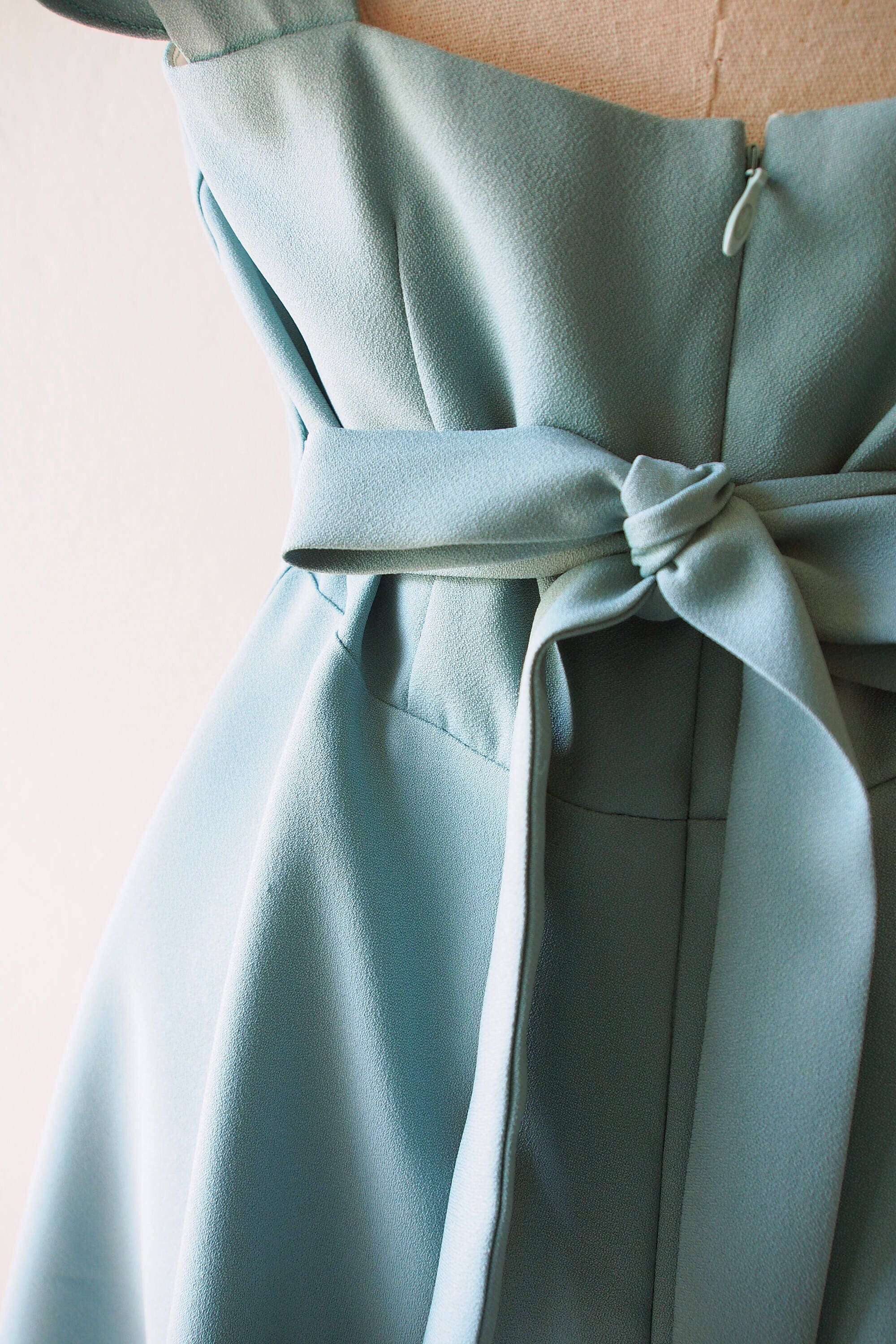 OLIVIA Sage Green Dress Sage Green Party Dress Back Zipper Etsy