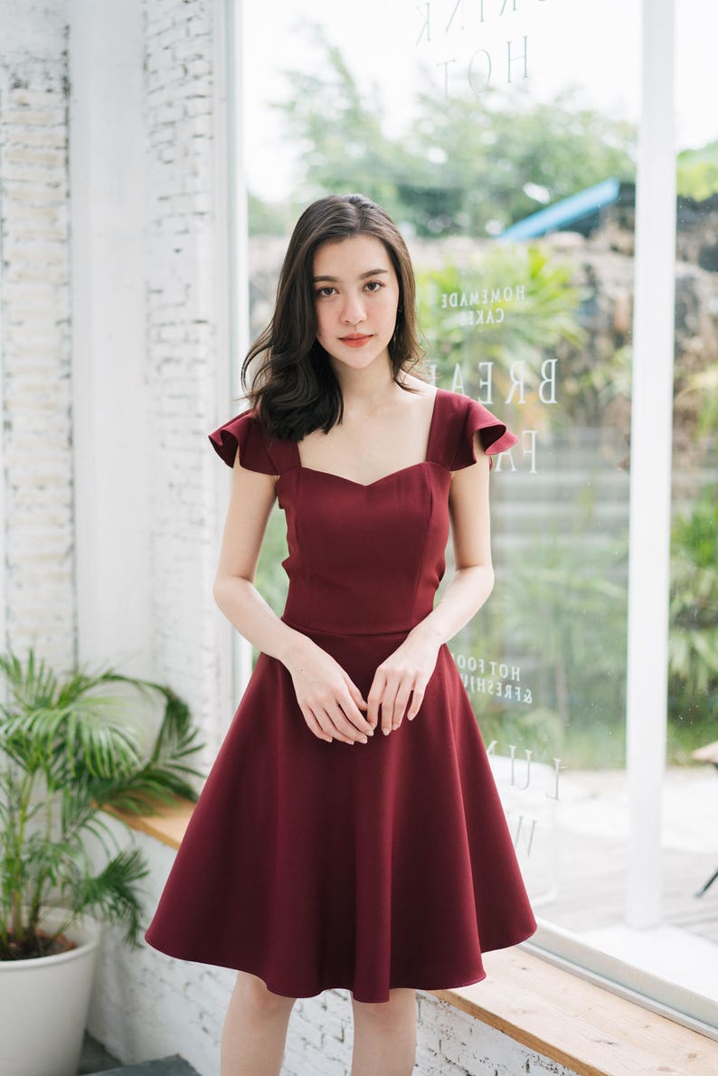 Dark Red Cocktail Dress