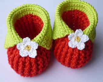 Crocheted Baby Girls Shoes PDF Pattern Instant Download Crochet Pattern Baby strawberry booties