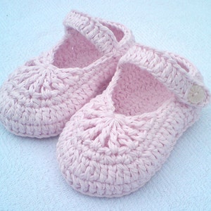 Crocheted Baby Girls Shoes PDF Instant Download Crochet Pattern YARA simple baby shoes image 6