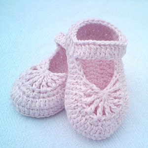 Crocheted Baby Girls Shoes PDF Instant Download Crochet Pattern YARA simple baby shoes image 5