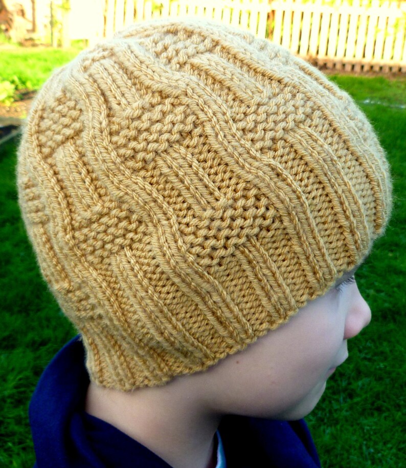 Knitted Baby Boys Girls Unisex Beanie Hat Instant Download Knitting PDF Pattern I Make My Own Waves Hat image 1