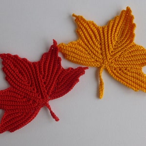 Crochet Maple Leaf Pattern Instant Download Crochet PDF Pattern Irish Crochet All five branches made without cutting thread image 7