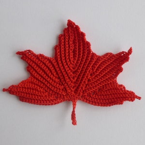 Crochet Maple Leaf Pattern Instant Download Crochet PDF Pattern Irish Crochet All five branches made without cutting thread image 6