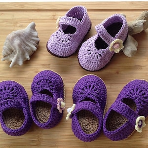 Crocheted Baby Girls Shoes PDF Instant Download Crochet Pattern YARA simple baby shoes