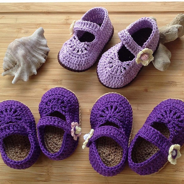 Crocheted Baby Girls Shoes PDF Instant Download Crochet Pattern YARA simple baby shoes