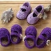 Crocheted Baby Girls Shoes PDF Instant Download Crochet Pattern YARA simple baby shoes 