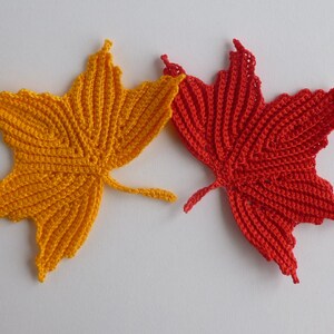 Crochet Maple Leaf Pattern Instant Download Crochet PDF Pattern Irish Crochet All five branches made without cutting thread image 4