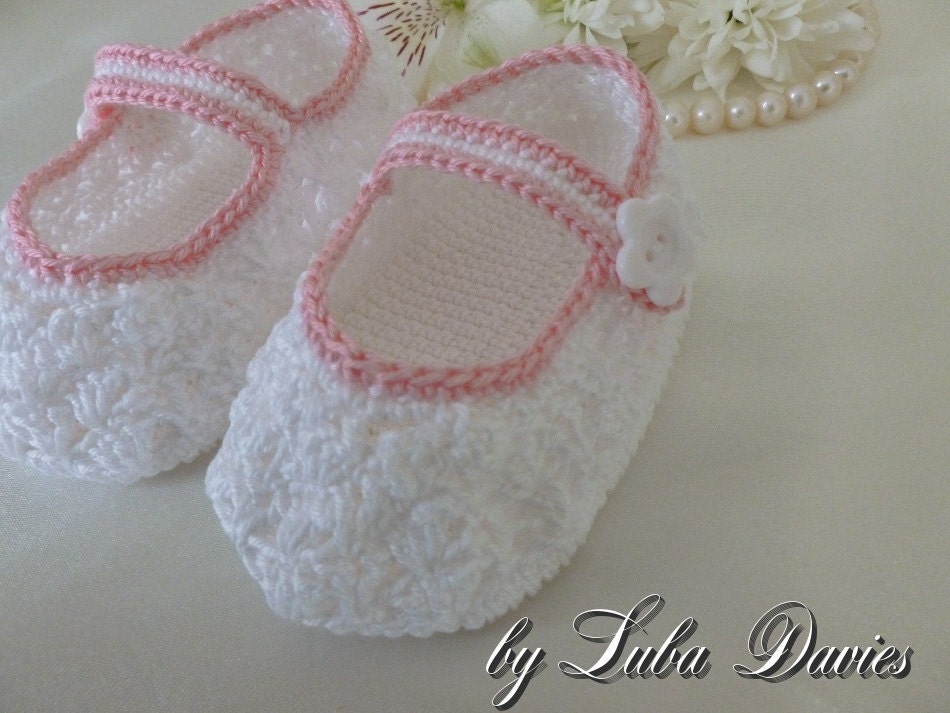 Crocheted Baby Girls Shoes Instant Download Crochet PDF - Etsy