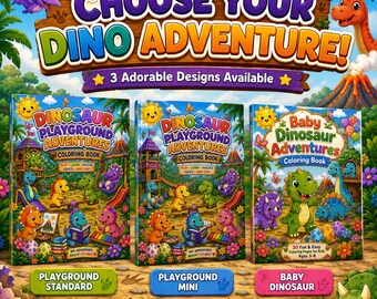 Dinosaur Playground Adventures Coloring Book