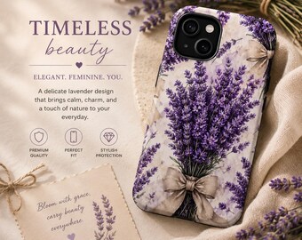 Lavender Bouquet Cases | Floral Phone Case, Purple Lavender Design