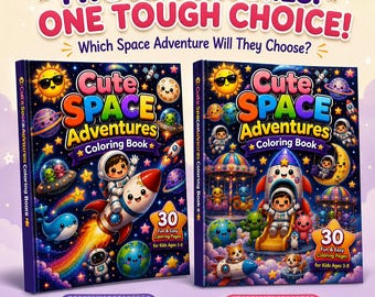 Space Adventures Coloring Book | Customizable Kids Activity Pages