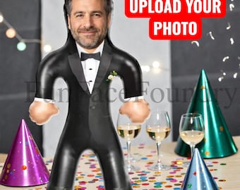 Nadmuchiwany człowiek na zamówienie • Spersonalizowana nadmuchiwana lalka ze zdjęciem, dekoracja na imprezę