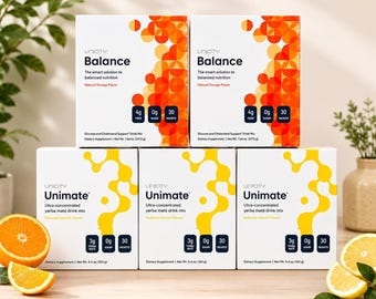 Unicity Balance Orange Drink Mix | Unimate Lemon Yerba Mate Bundle