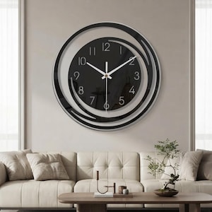 Nordic Wall Clock 12 Inch Decorative Battery Operated Clock for Bedroom Home
