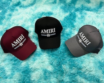 AMIRI Style Trucker Cap | Premium Casual Snapback Hat | Street Fashion Mesh Cap | Everyday wear