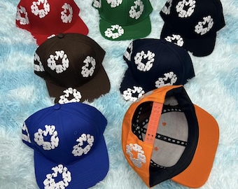 Floral Pattern Snapback Cap | Chrome Inspired Streetwear Hat | Trendy unisex baseball cap