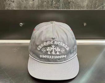 Gorra estilo Chrome Cross | Gorra Snapback gris | Gorra de béisbol estilo streetwear gótico | Unisex a la moda