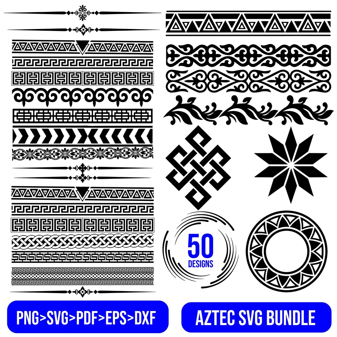 Aztec Svg Bundle, Border Svg, Tribal Svg, Southwestern Elements Svg ...