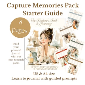 Capture Memories Starter Guide | Beginner Friendly pages | Memory Keeping Pages | Digital Download | US & A4 sizes | ideal starter pack