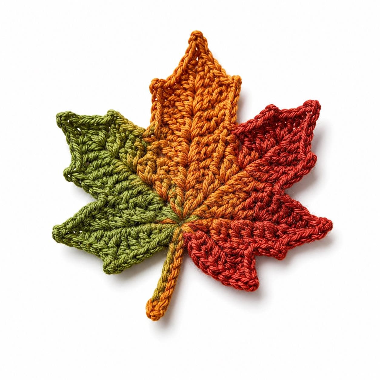 38 Crochet Leaf Patterns To Welcome Fall With Appliqués, Garlands, and Botanical Details 1 Crochet Maple Leaf