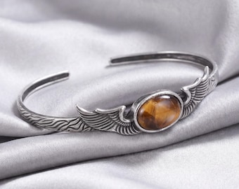 925 Sterling Silver Bracelet | Vintage Inspired Adjustable Cuff | Women Crystal Jewelry | Gift for Her