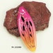 StudioStJames Whimsical Abstract Handcrafted Clay Marquise Focal Pendant Cabochon Bead-Pink Orange Black Silhouettes-PA 102086,087,088