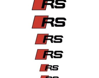 Audi RS Black Car Caliper Cover Sticker Brake Decals for A3 A6 A4 A5 A7 RS4 RS5 RS6 RS3 RS7 A4L A6L S3 S6 S5 S7 S4 RS8