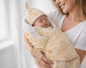 Baby Burrito Swaddle Blanket Newborn Tortilla Wrap With Hat
