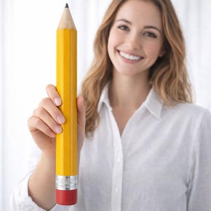 Giant Jumbo Yellow Number Two Pencil Novelty Prop