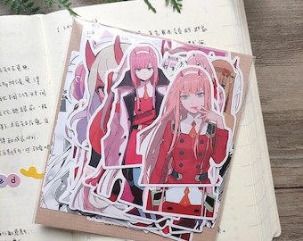 Zero Two Anime Stickers, Darling in the Franxx Decal Sheet, Planner and Journal Stickers