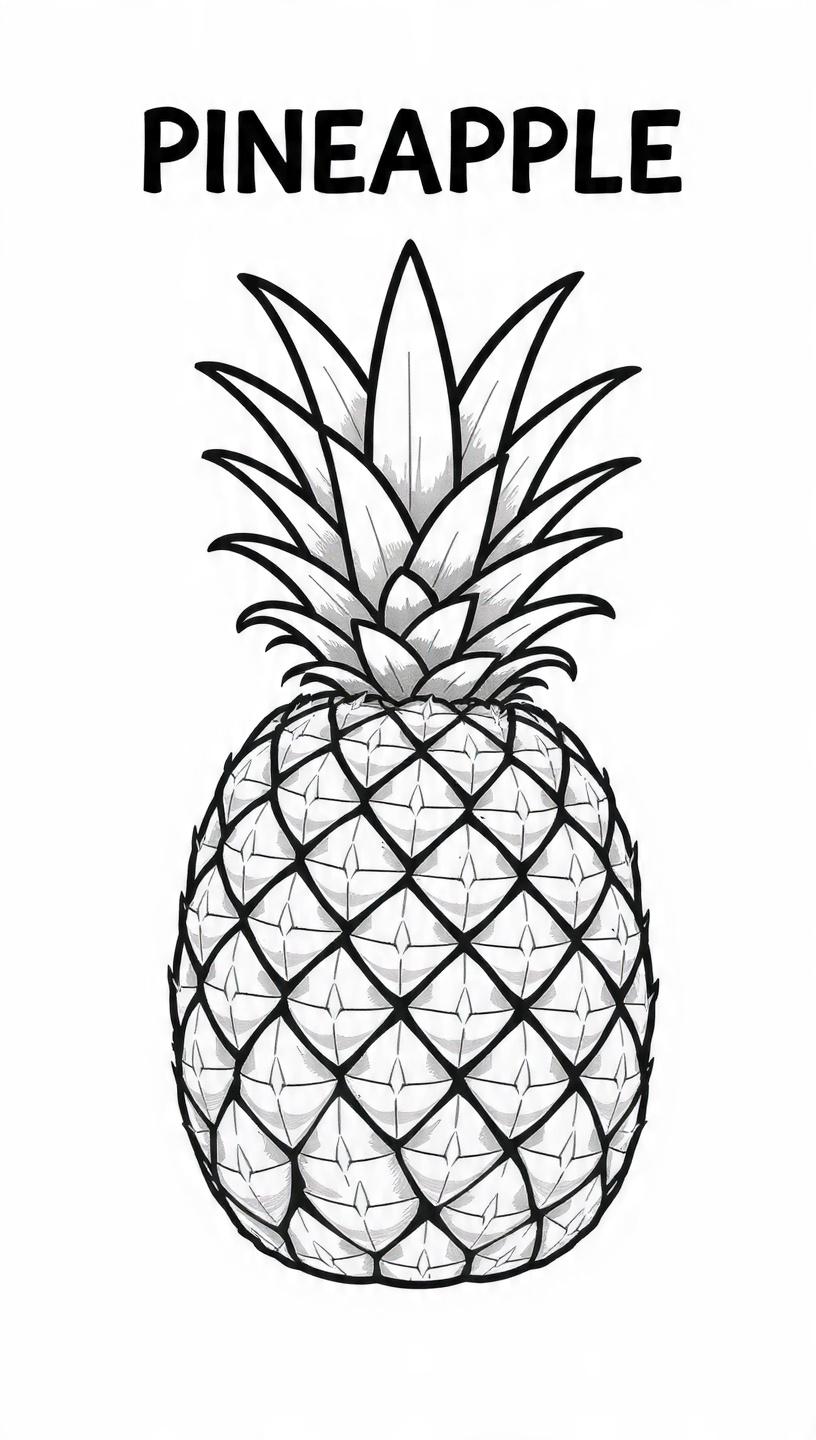 Fruits Coloring Book Pages Pack – Printable PDF With Fruit Names for ...