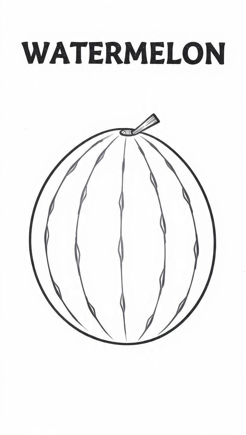 Fruits Coloring Book Pages Pack – Printable PDF With Fruit Names for ...