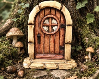 Fairy Door – Hand Carved Wooden Miniature Door