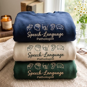 Broderad logoped-tröja, logoped-sjuksköterska, gåva