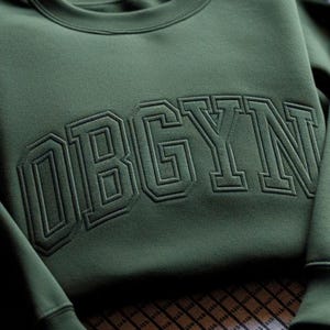 刺繍入り産婦人科スウェットシャツ、女性用健康看護師Tシャツ 画像 2