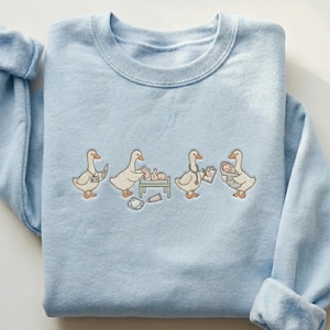 Sudadera bordada con ganso de enfermera, para recién nacidos, regalo para enfermeras en posparto.