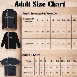 以下が含まれることがあります： スウェットシャツ、パーカー、Tシャツの大人用サイズチャート。 幅と長さの測定値がセンチメートルで表示され、サイズSから5XLまであります。 このチャートは、お客様が適切なサイズを見つけるのに役立つように設計されています。