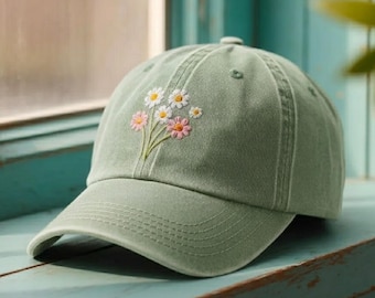 Haftowany damski kapelusz kwiatowy