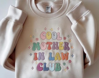 Sudadera bordada del Club de la Suegra: Regalo de boda retro y moderno